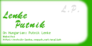 lenke putnik business card
